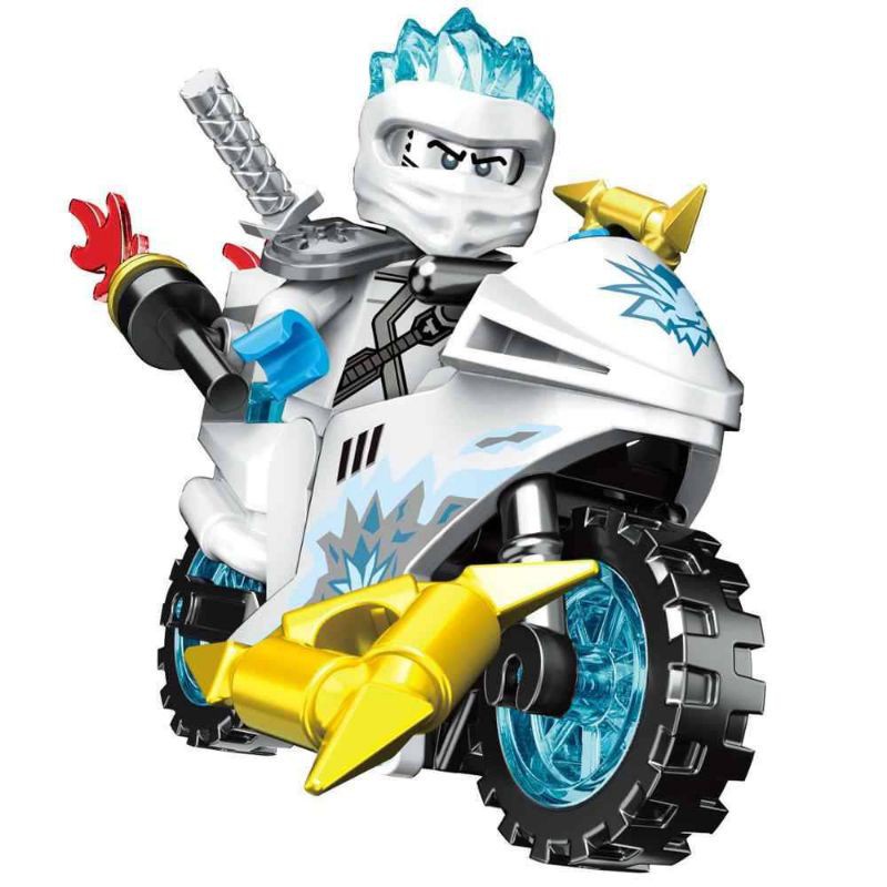 Lego Ninjago Zane Plus Motor Ninja Kai Cole Jay Wu Lloyd Elmo