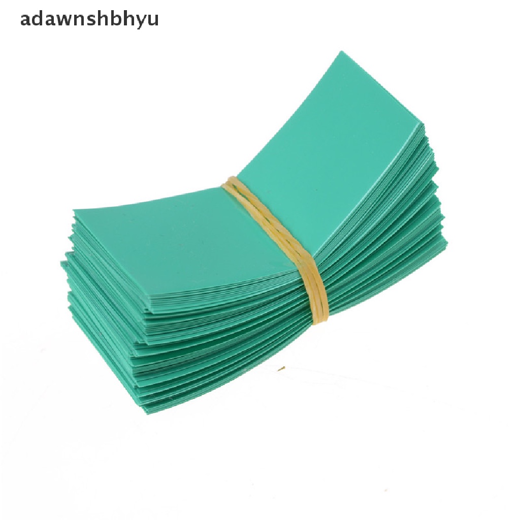 [adawnshbhyu] 100pcs 18650bungkus Baterai PVC Heat Shrink Tubing Pre-cut Precut