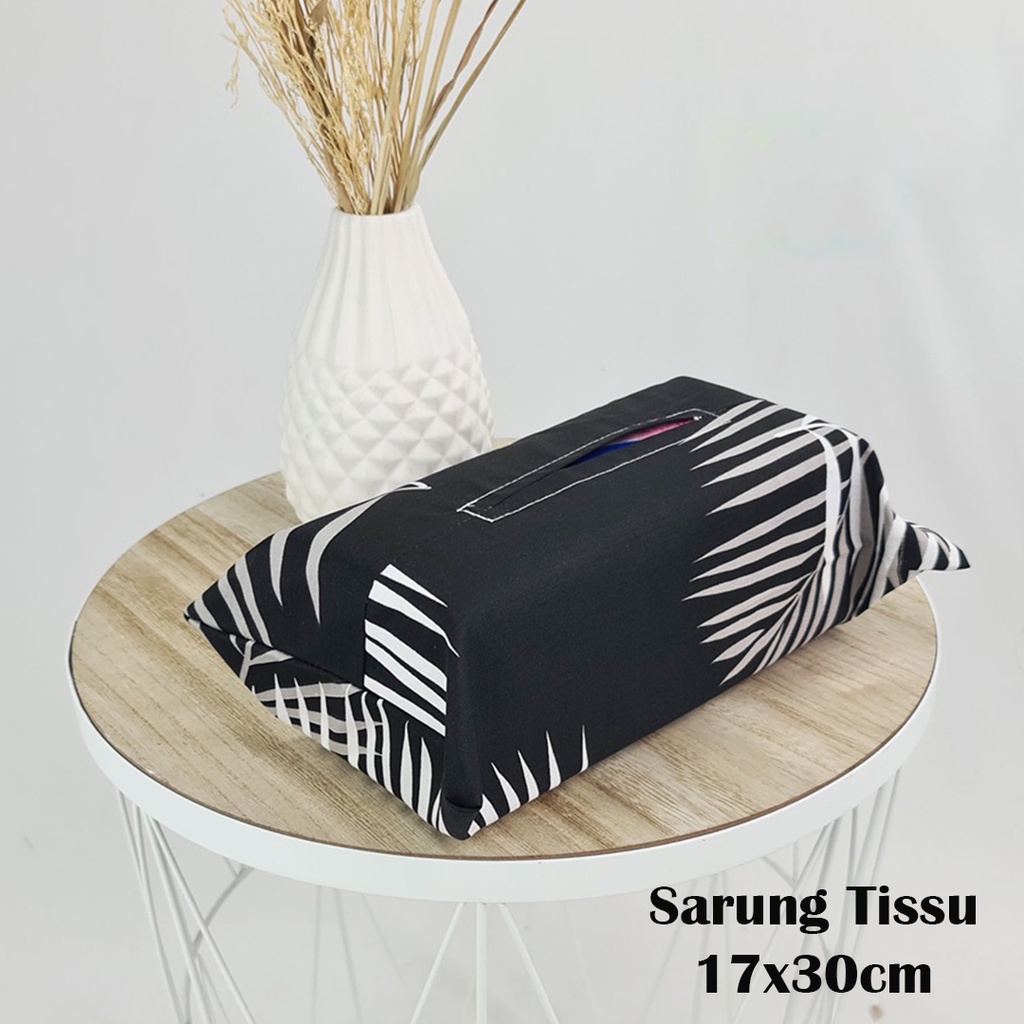 Tempat Tisu Sarung tissu Kotak Tissue Kain Katun Aneka Motif 17x30cm Organizer Perlengkapan Rumah Minimalis