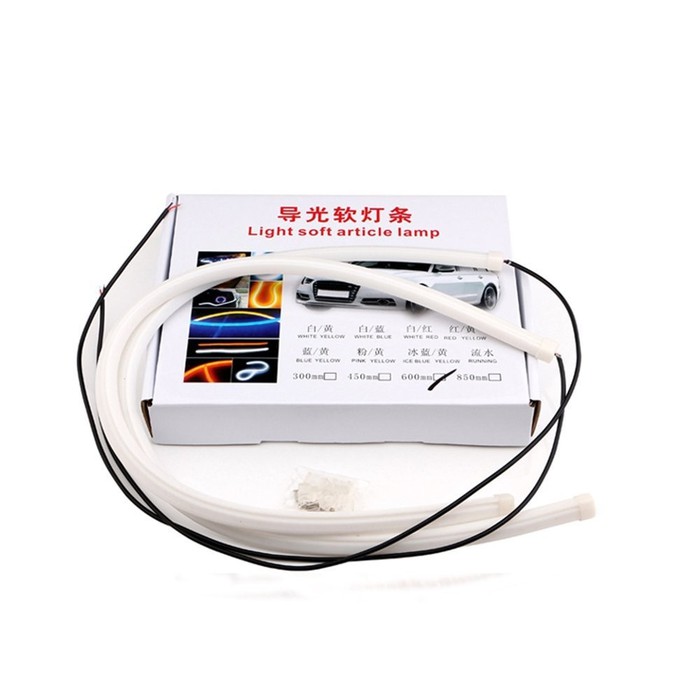 Lampu LED Alis DRL WATERPROOF FLEKSIBLE SILICONE 60cm Mobil Motor