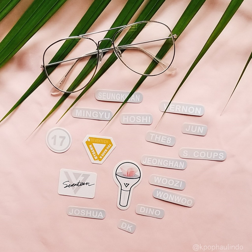 SEVENTEEN Sticker Set All Member Sebong Carat Logo non-transparant