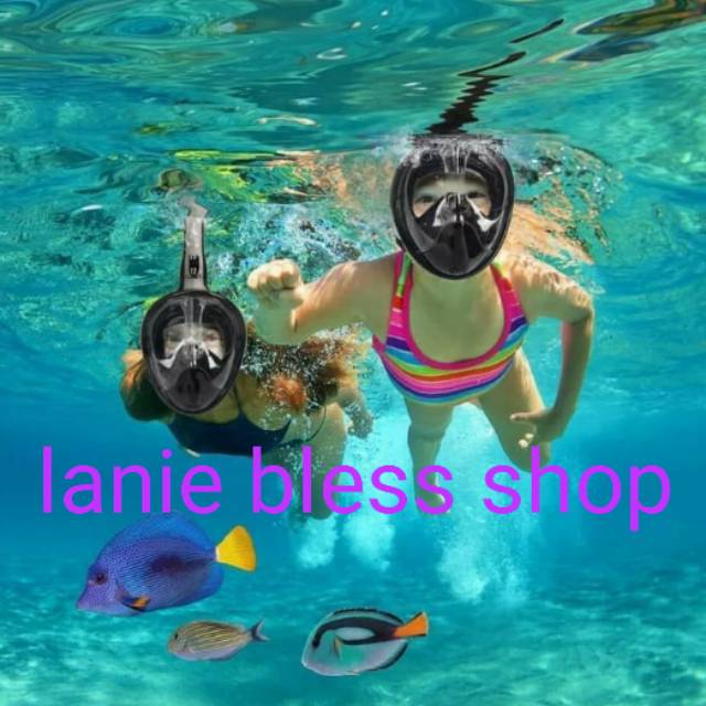 Kacamata diving full face masker selam diving snorkeling full face anti fog-swimming googles-diving 