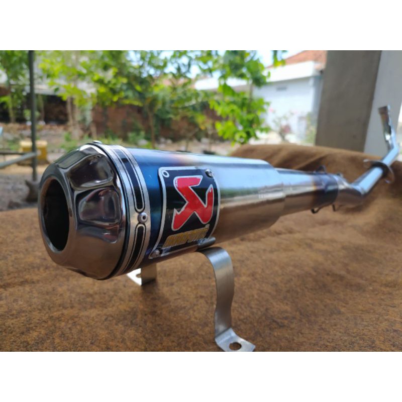 knalpot racing akrapovic honda supra x 110