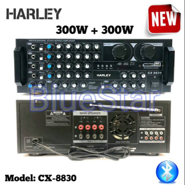 Amplifier Karaoke Harley CX 8830 Bluetooth - USB - FM Radio