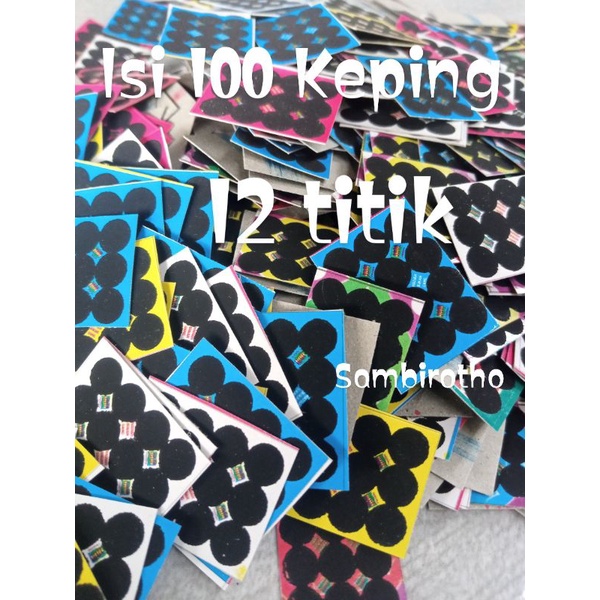 100 Keping Bom Gosokan 12 titik Sudah Di potong Tinggal Order