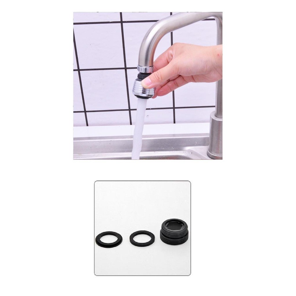 ☛TK☚R137 Sambungan Kran FLEXIBLE irit air Anti Splash Shower-head Saring Turbo faucet spraye rotasi