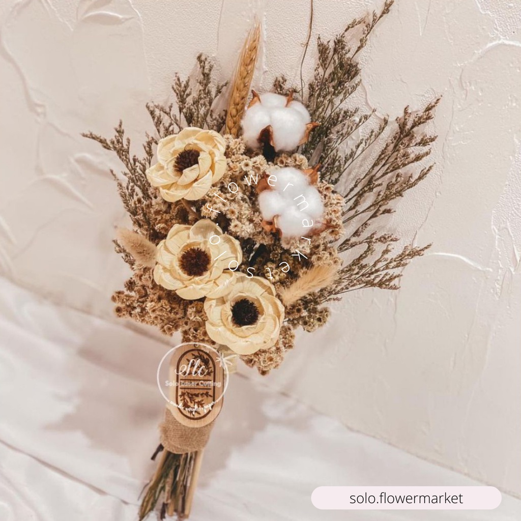 wedding bouquet Buket bunga kering/ Buket Prewedding/Buket Wedding/Buket rustic/ Buket dried flower 