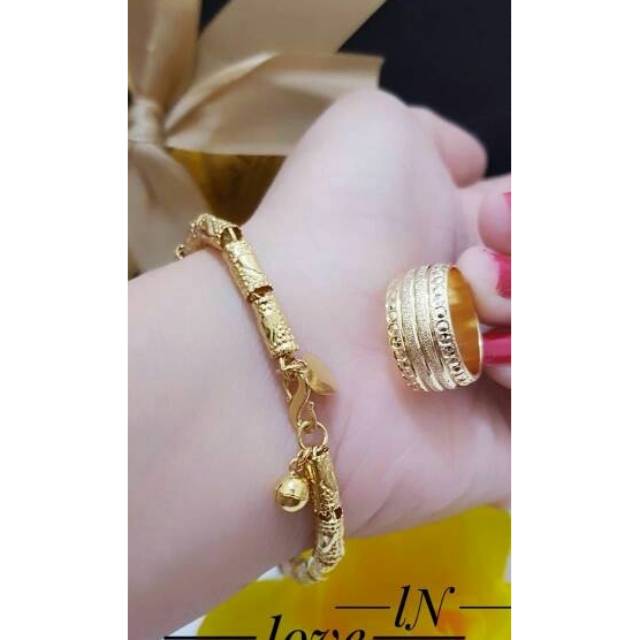  Gelang  cincin lapis emas  24k Shopee Indonesia