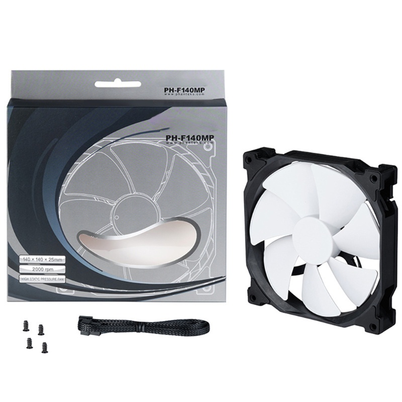 Bt Phanteks Chassis Cooling Fan, Komputer Untuk Case Fans Untuk Desktop Performa Tinggi 2200RPM 12V 0.2A Seven-Blade Desig