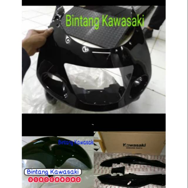 Fairing atas cover body belakang spakbor depan ninja rr old original kawasaki