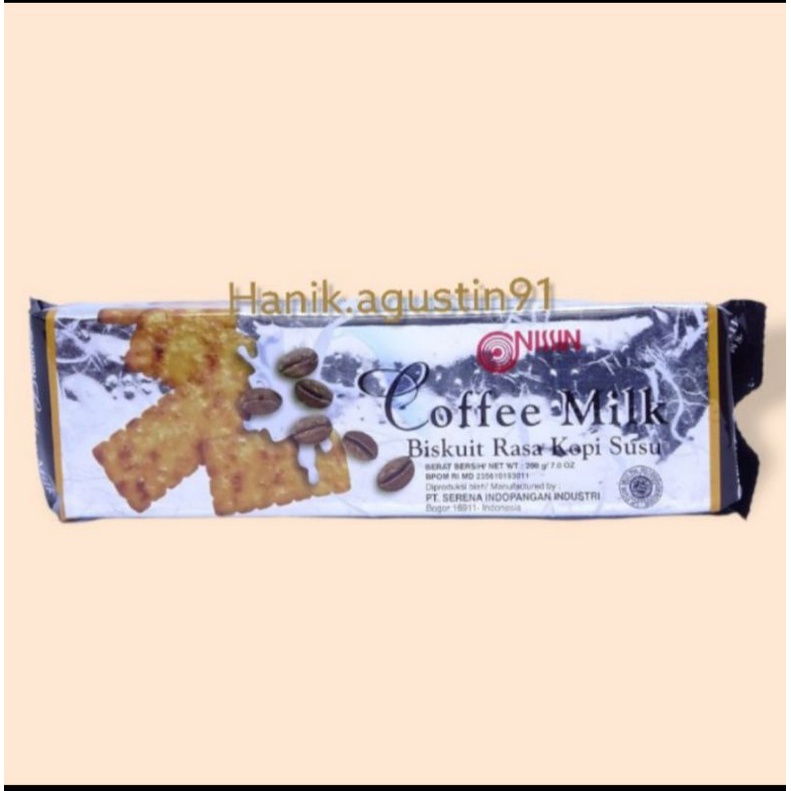 

Nissin Biskuit Coffee Coffe Milk Rasa Kopi Susu 200Gr