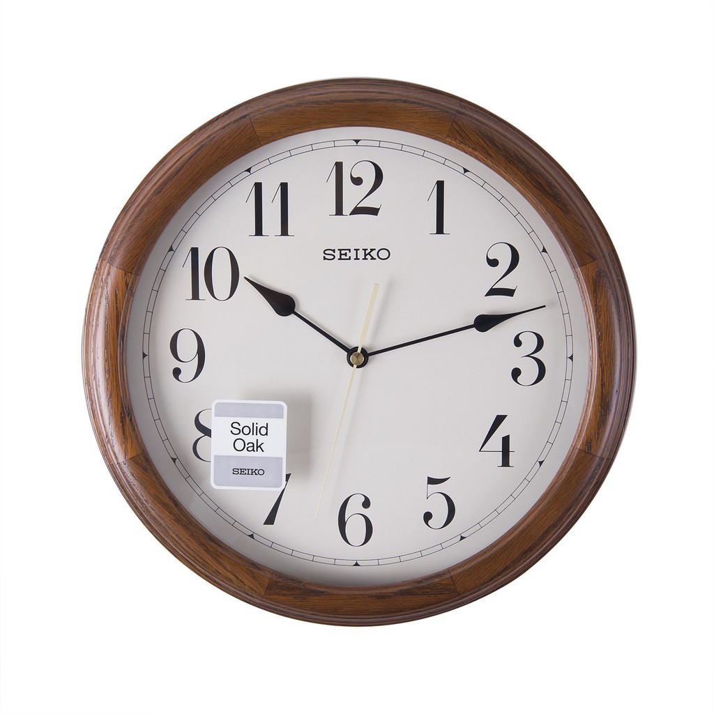 Seiko Wall Clock QXA153B Brown Wooden Case / Jam Dinding QXA153
