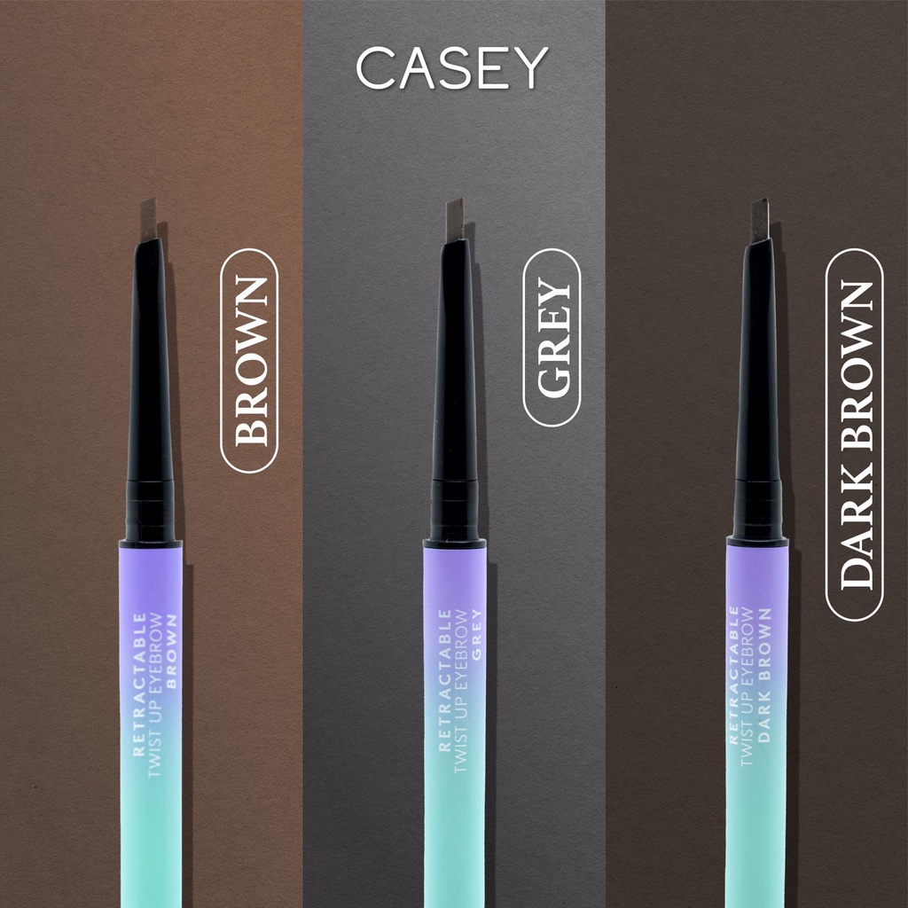 CASEY Retractable Twist Up 2 in 1 Eyebrow