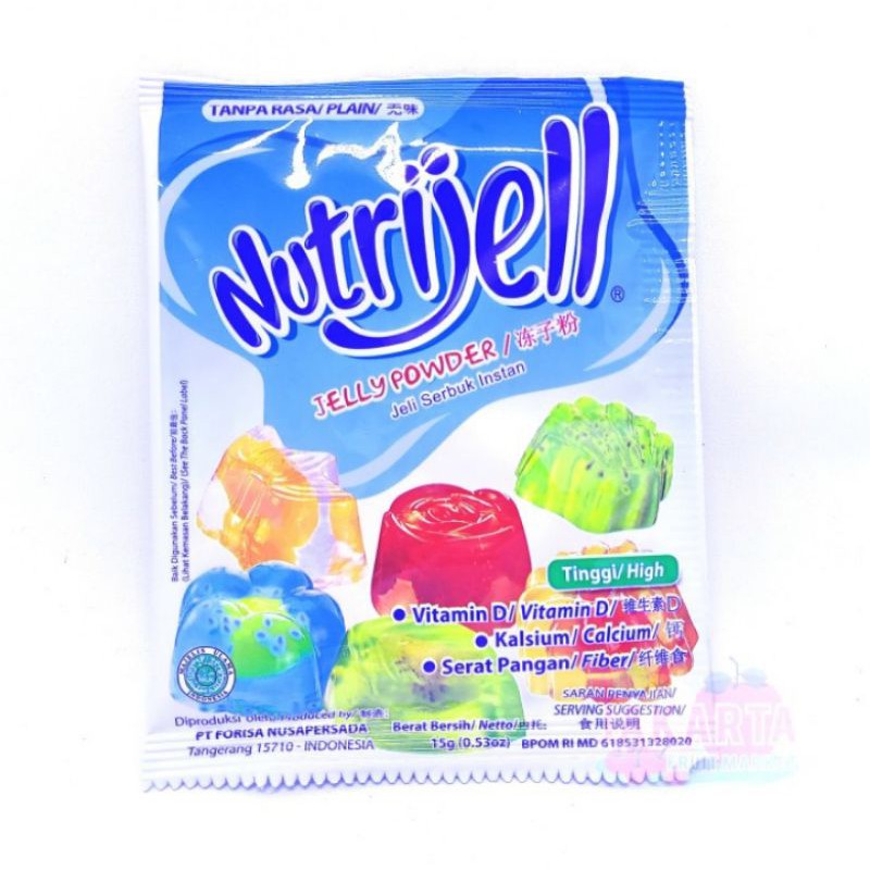 

(BAHAN AGAR-AGAR) NUTRIJELL PLAIN 15MG
