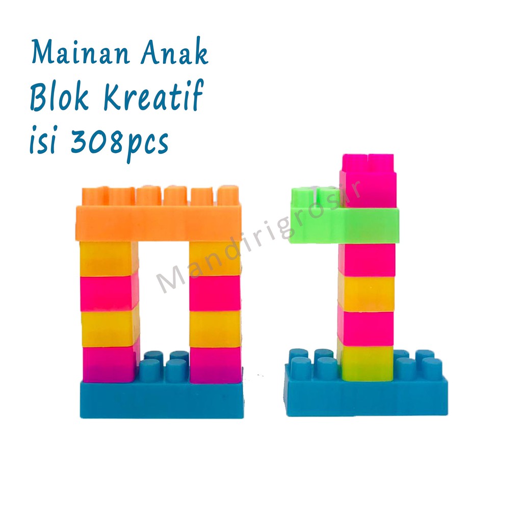 Blok kreatif *Mainan Anak Edukasi *308* isi 308pcs