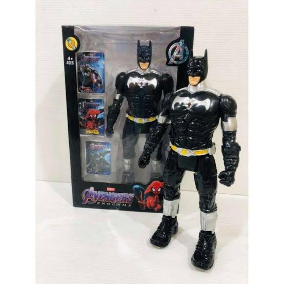 Mainan figure avengers batman nyala baterai hero besar box