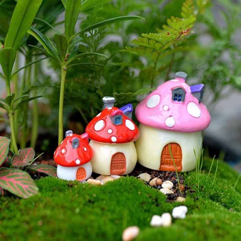 Ornamen Miniatur Jamur Lucu DIY untuk Dekorasi Rumah Boneka