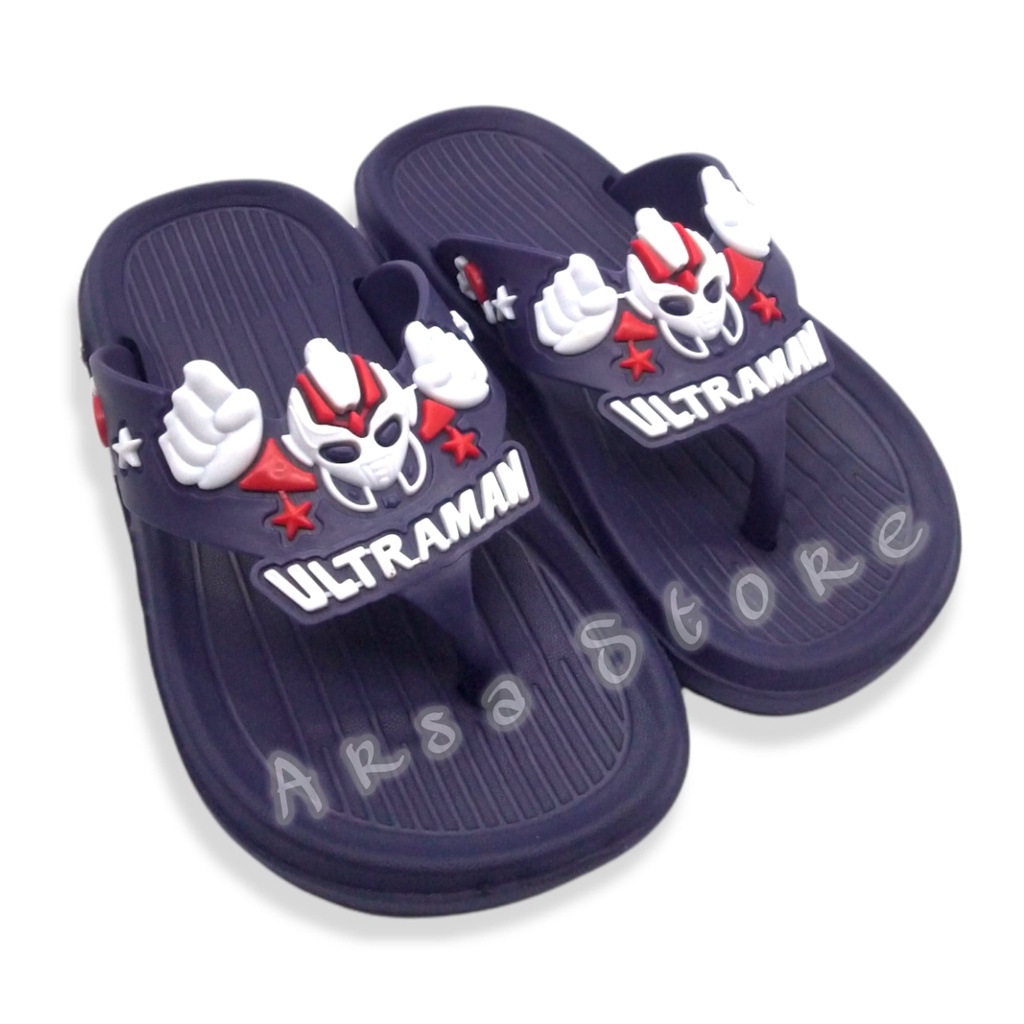 Sendal Jepit Ultraman Anak Laki Laki Terbaru / Sandal Anak Cowok Motif Superhero Umur 2 - 8 Tahun