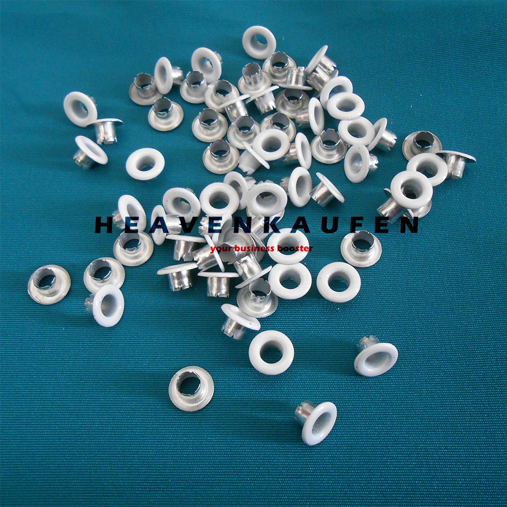 Mata Ayam Eyelet Mata Itik 5 mm Warna Putih Harga Per Pack isi 100 Pcs