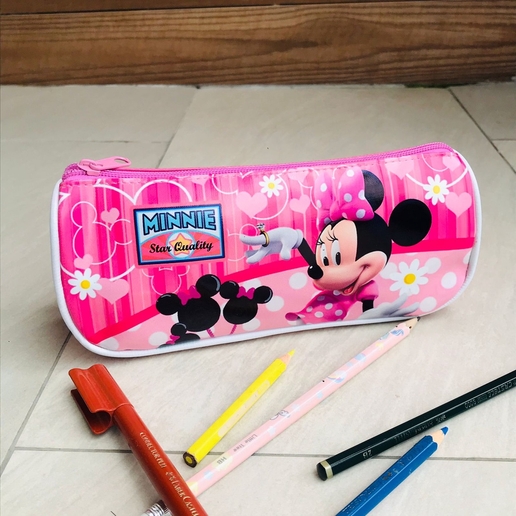 Showme tempat pensil anak sekolah - pensil case - orginiser - tas kosmetik - karakter CUTE PINK