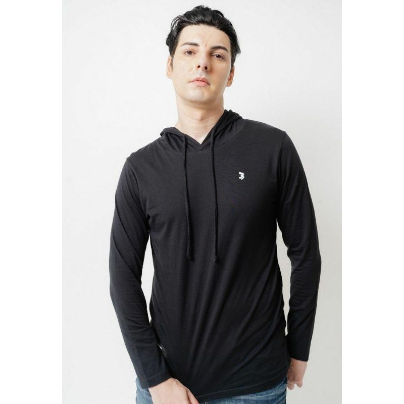 020421 3Second kaos Hoodie tangan panjang