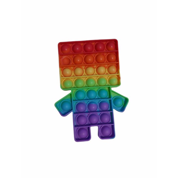BUBBLE POP IT FIDGET TOY RAINBOW JUMBO /MAINAN EDUKASI ANAK KARAKTER PUSH POP IT-Robot