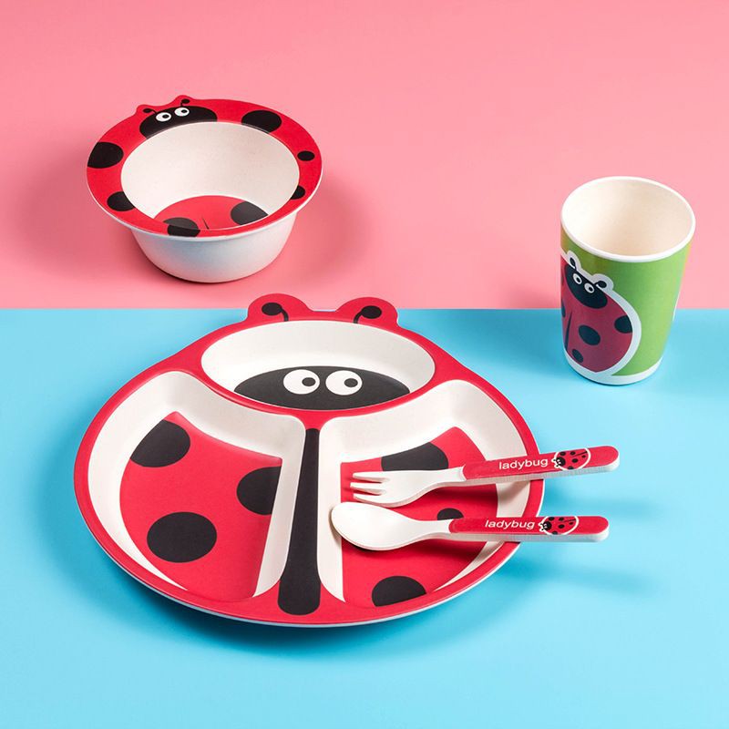 Piring Set Anak / Bamboo Kids Tableware II