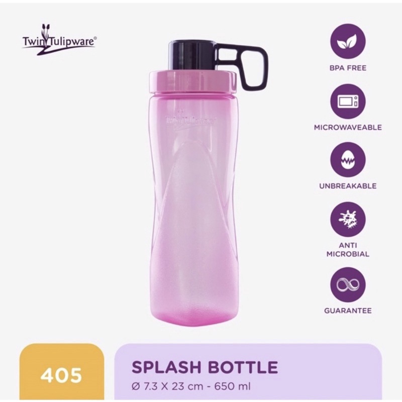 Botol minum Splash Bottle Tulipware