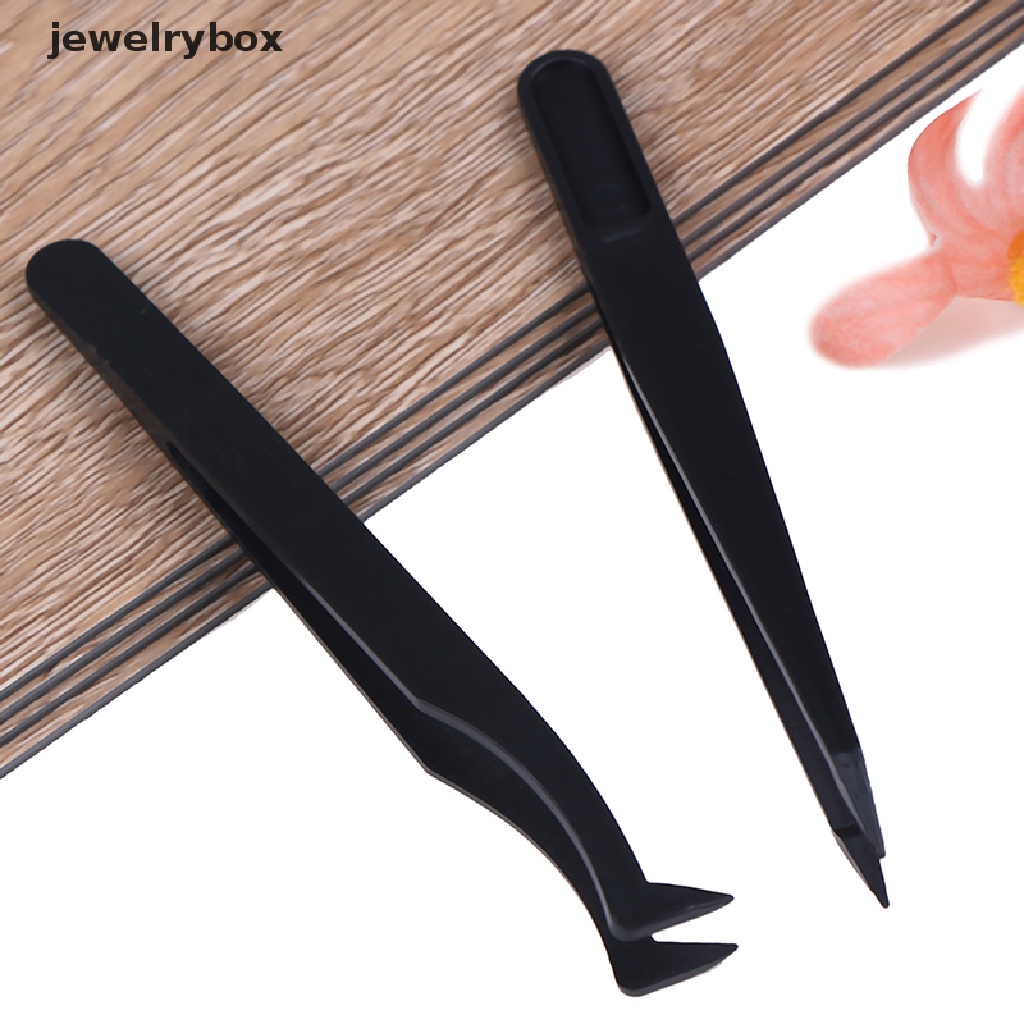 [jewelrybox] Curved Straight Tip Forceps Diamond Paing Pinset Petik Plastik Butik