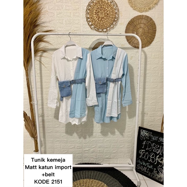 Tunik Import Include Belt Jeans