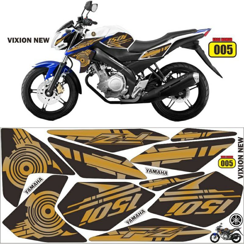 (Bisa COD) striping Vixion new 2013-2014-2015 F1 gold stiker Vixion lis variasi Vixion new old nvl n