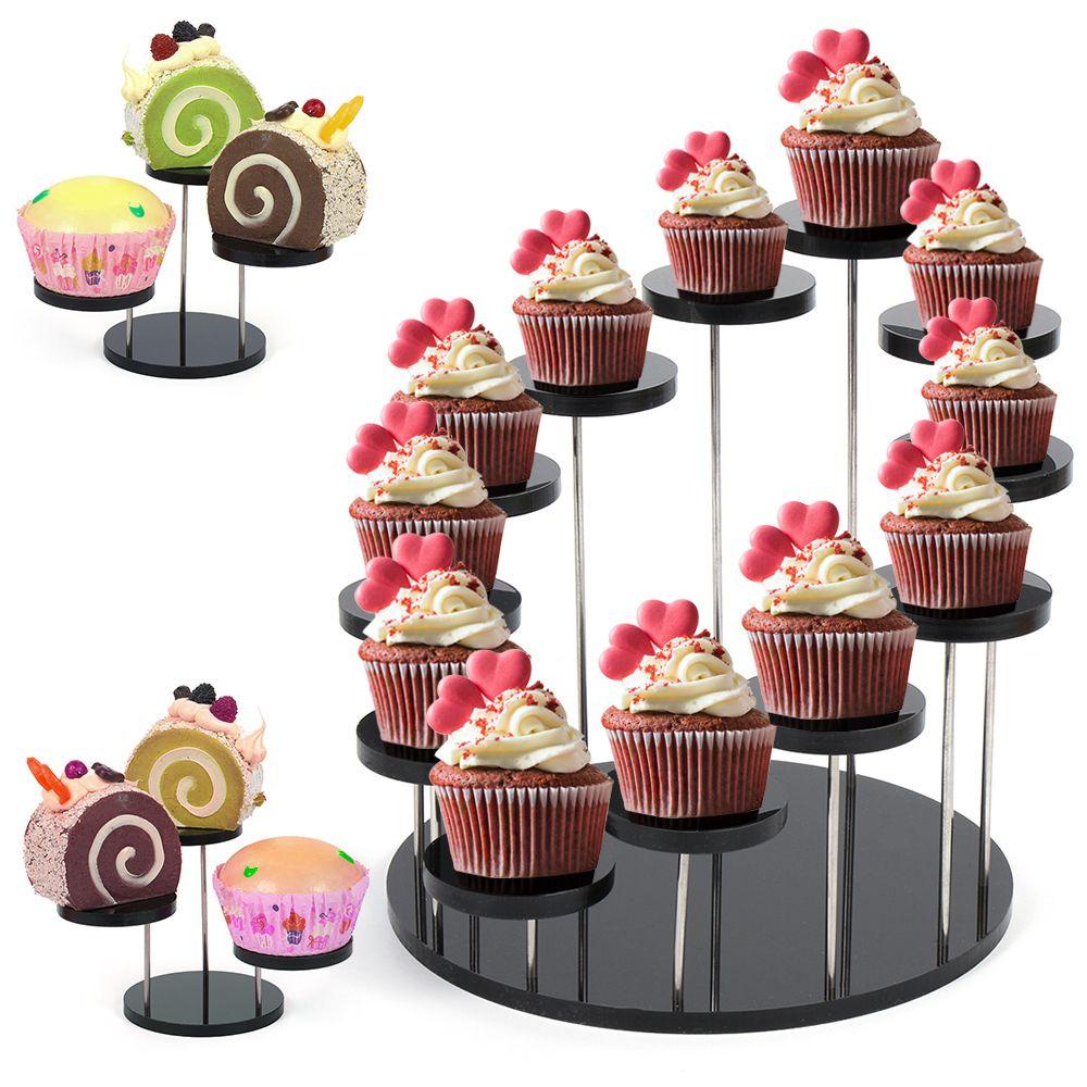 Suyo Acrylic Display Stand Dekorasi Pesta Showcase Holder Cupcake Stand