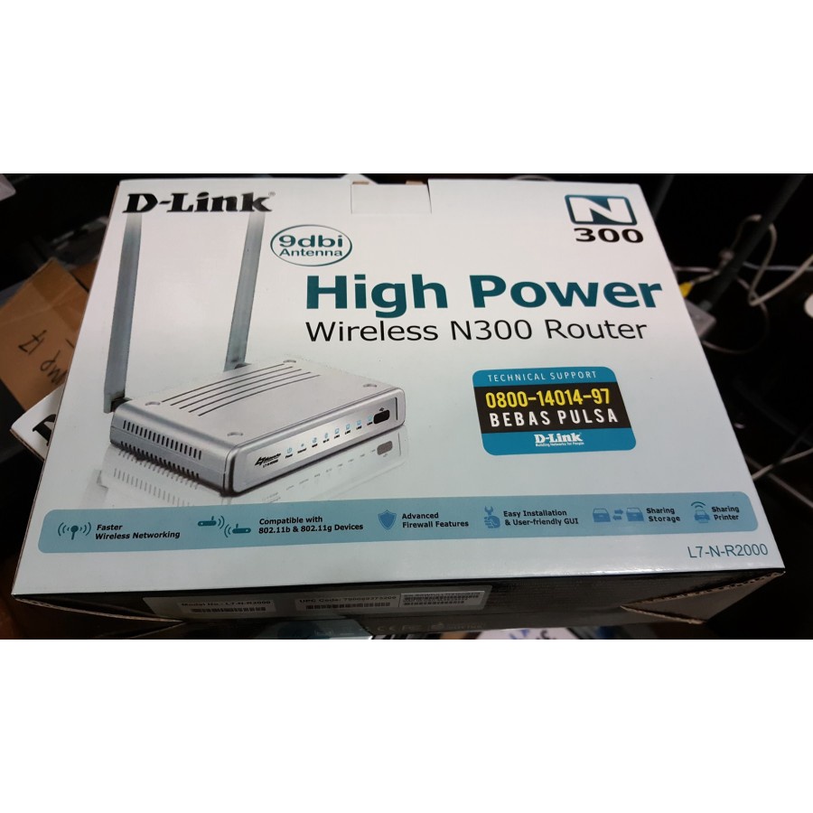 D-Link Wireless Router N300 + Antena L7 | Dlink High Power L7-N-R2000