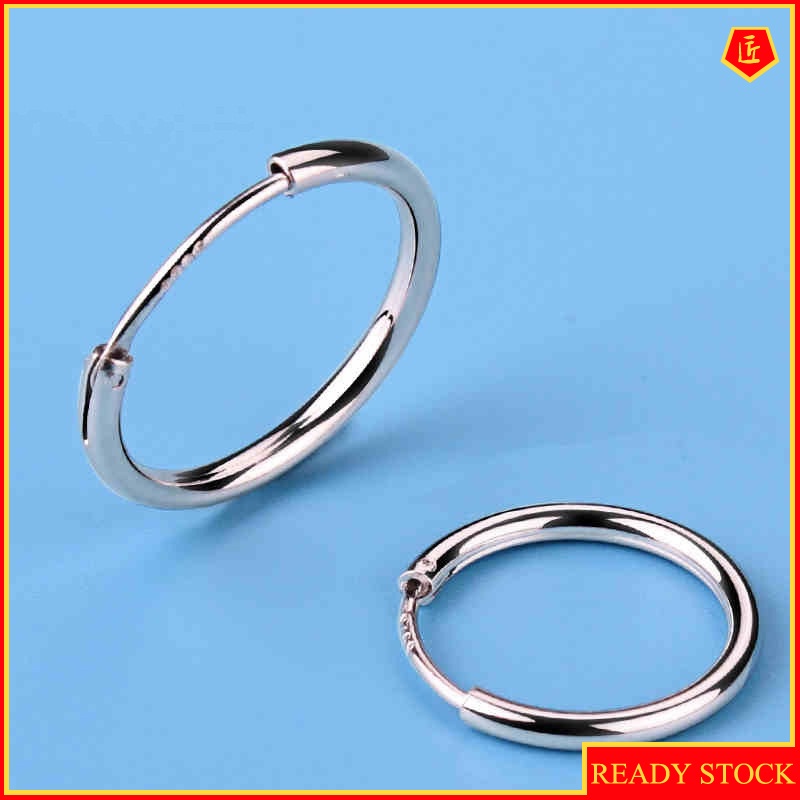 [Ready Stock]Simple Personality Hoop Earring Anti-Allergy