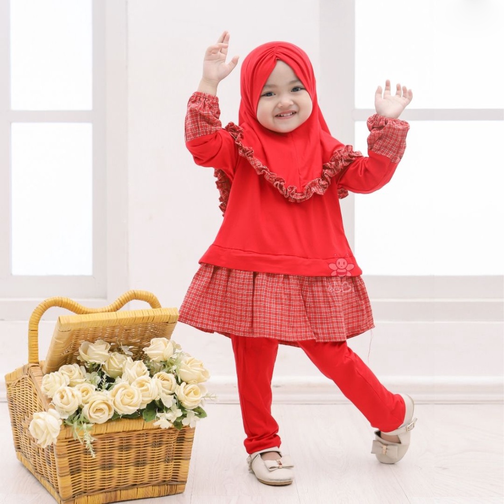 Baju Gamis Anak Perempuan / Gamis Anak Cantik / Baju Muslim Anak Qiandra 1-5 Tahun