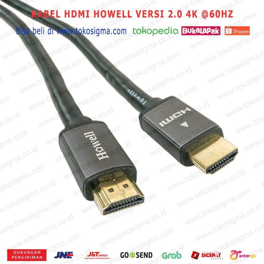 HOWELL KABEL HDMI VERSI 2.0 MALE-MALE 5 Meter