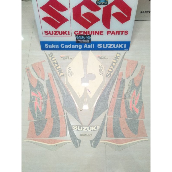striping satria R lumba 120 RU hitam orange original 6 speed