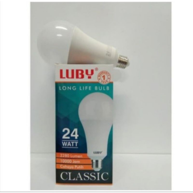 Luby classic 24w Lampu Bohlam LED 24 Watt bulb PUTIH garansi 1 tahun