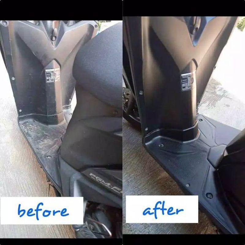 Penghitam Dashboard  Motor Permanen Restorer Plastik kusam Slebor Spakboard Black Magic Pengkilap