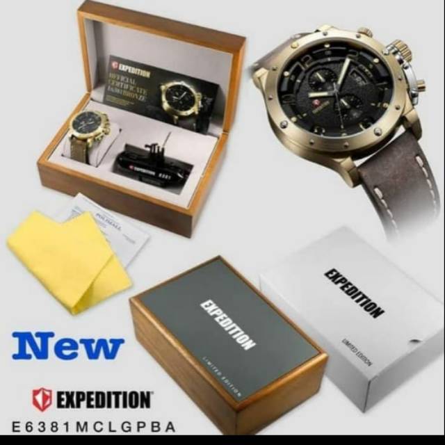 Jam tangan expedition ee381 limited edition bronze pria original