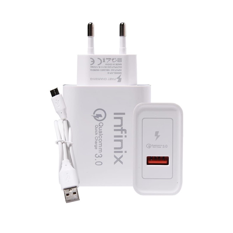 Charger Ori Infinix Super Charger QC 3.0 33W Zero Xpro + Packing Micro Type C