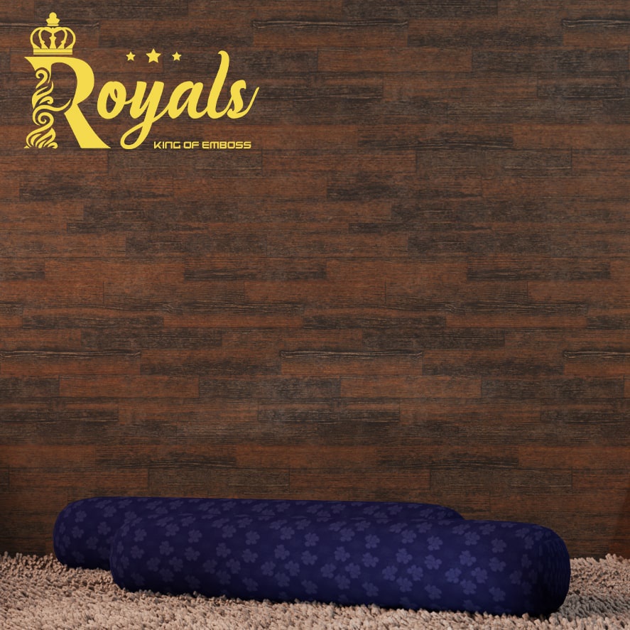 Royals Emboss BedCover SET Sprei Uk 160/180 - Biru Tua