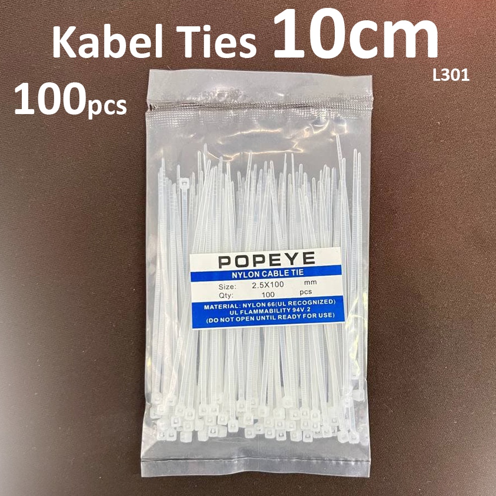 

Kabel Cable Ties Tie panjang 100mm 10cm 100 pcs