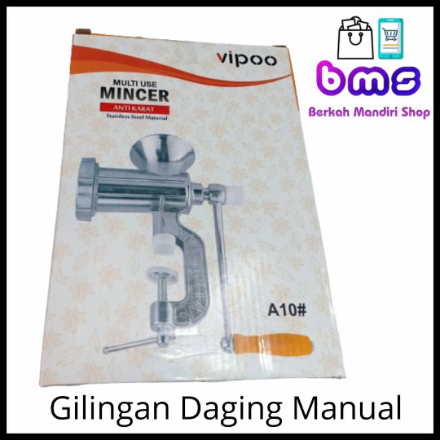 Bisa Cod Vippoo - Multi Use Mincer A12# A10# // Gilingan Daging Manual Bahan stenliss Stell