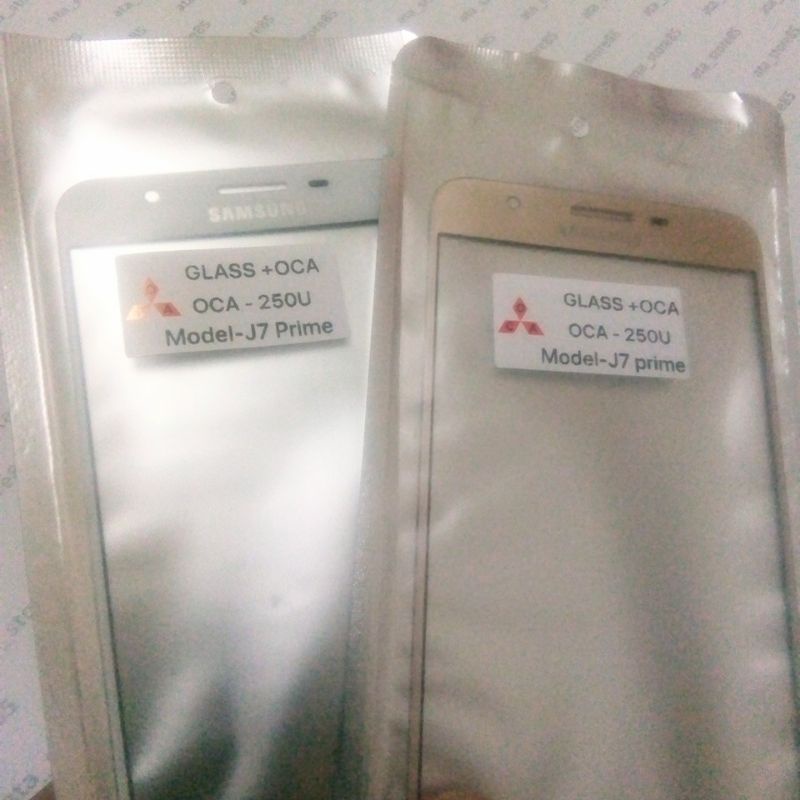 Kaca Depan TS TC Touchscreen Glass LCD + Lem Oca Kering Samsung Galaxy J7 Prime | J 7 Original