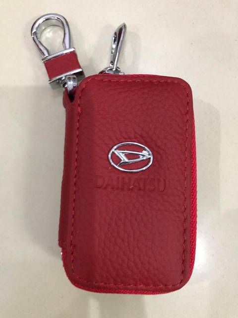 (INDO 168)Dompet Stnk Gantungan Kunci Mobil Kulit Daihatsu