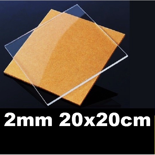 

Acrylic / acrilic / akrilik bening, tebal 2mm ukuran 20cm x 20cm