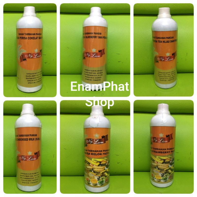 

Ny.Liem Perisa Cokelat,Teh Hijau,Strawberry,Blueberry,Melon,Condensed Milk