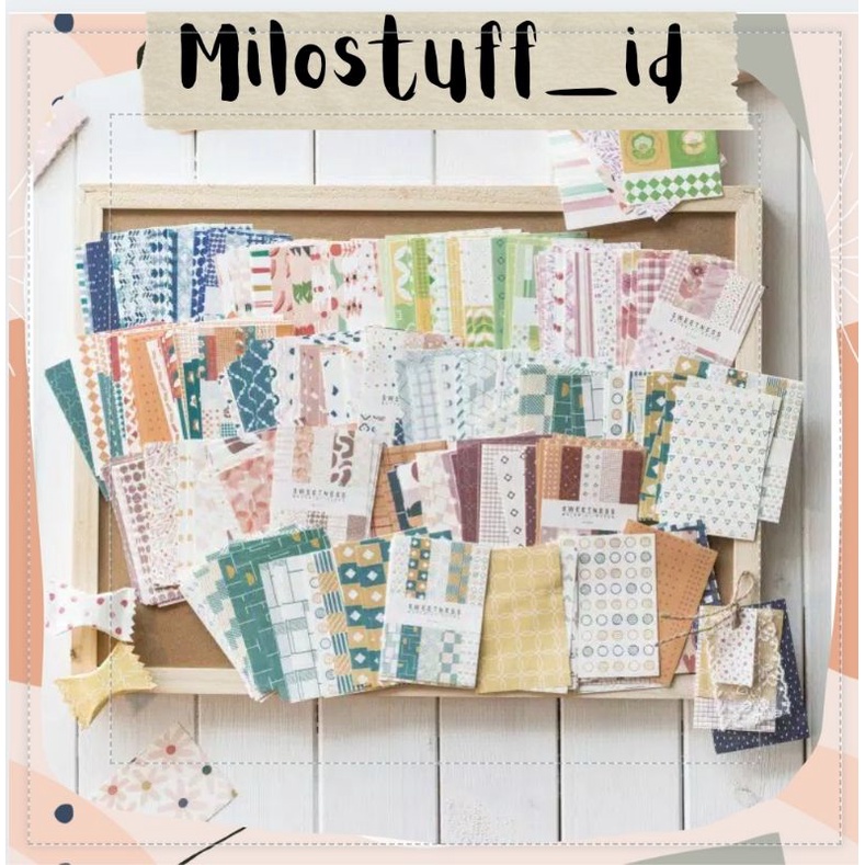 

[MILOSTUFF_ID] 50 Lembar Sweetness Paper Pattern Kertas Motif Untuk DIY Scrapbook Deco Paper--MS0121