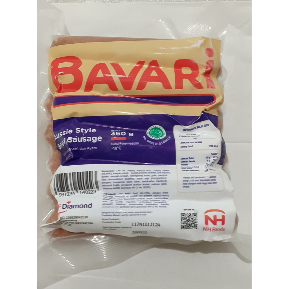 Bavari Beef Sausage Aussie Style 360 gr Sosis Sapi
